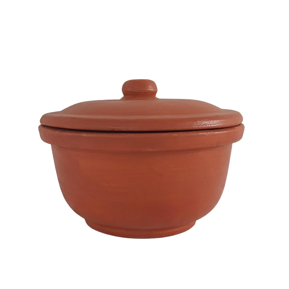 Clay Serving Bowl with Lid - 1 Liter | Eco-Friendly, Traditional Serveware for Healthy Meals