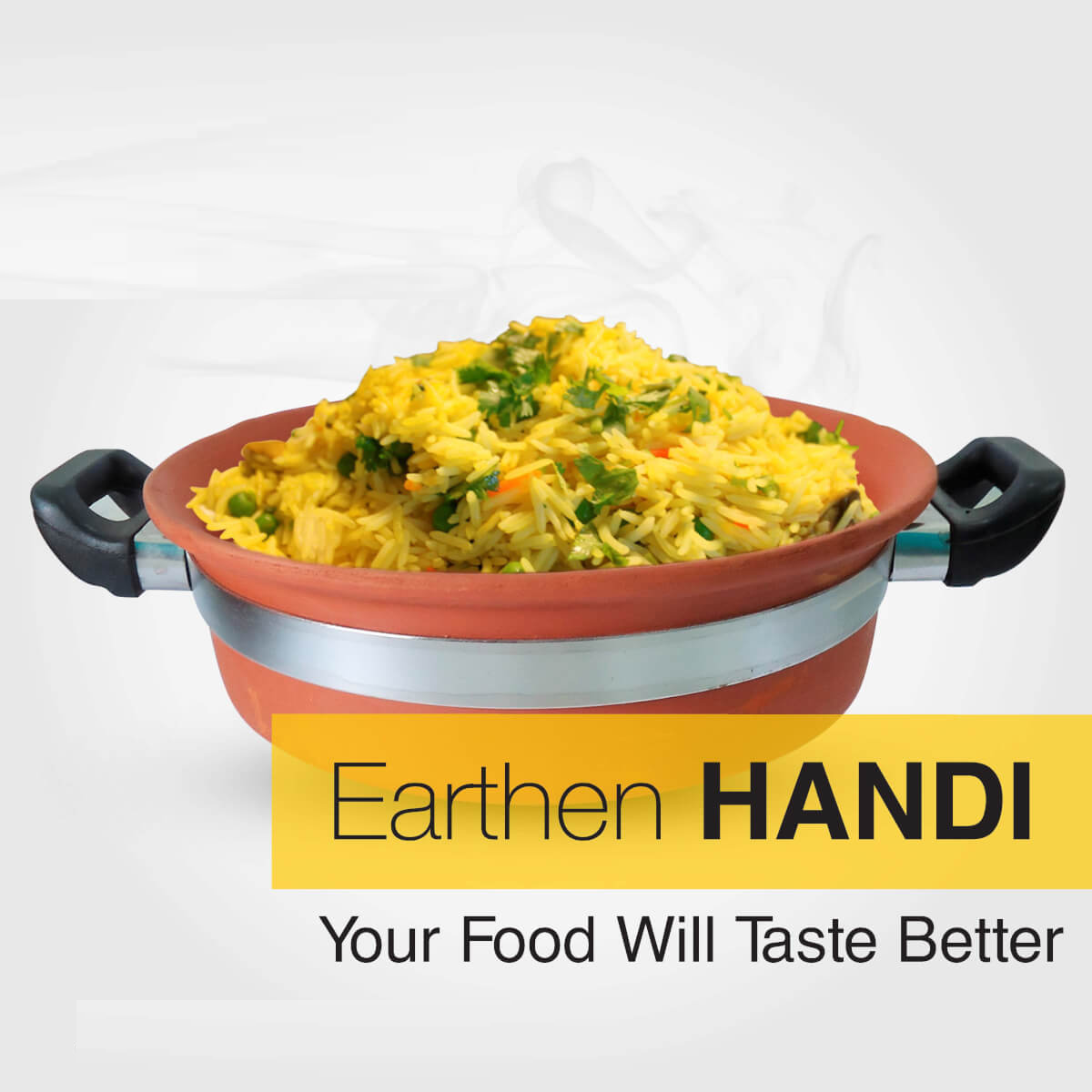 Clay Handi with Handle - 2 Liters | Eco-Friendly, Traditional Cookware for Authentic Cooking