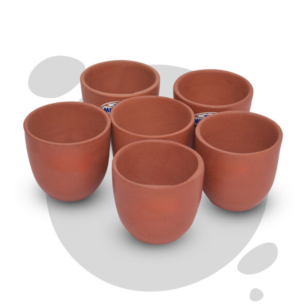 Earthen Clay Cherry Cup Set | 100ml (Set of 6) – Eco-Friendly, Handcrafted Cups for Tea & Coffee