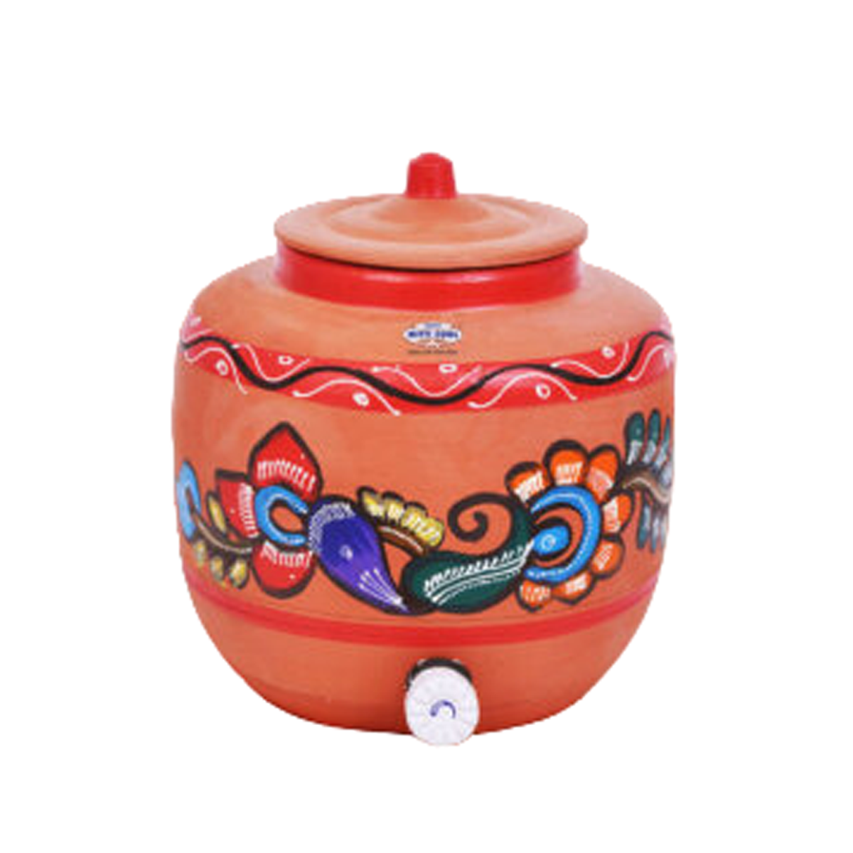 Eco-Friendly Earthen Clay Water Pot - 12 Litres | Natural Cooling, Handmade Red Matka for Healthy Drinking Water