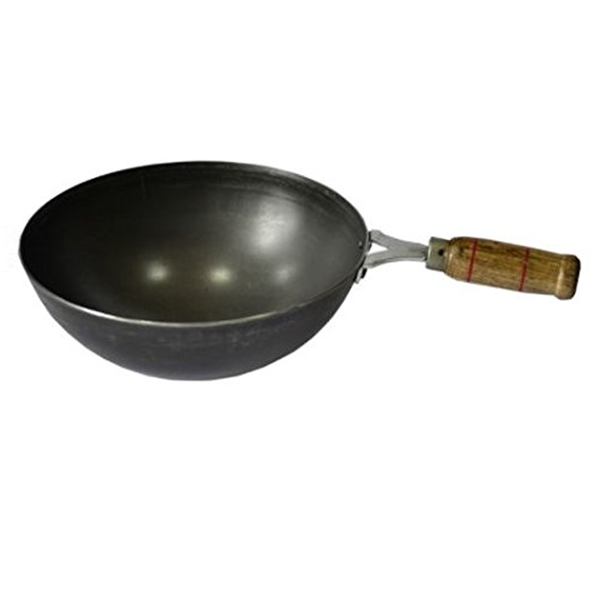 Iron Regular Kadai with Wooden Handle - 10 Inch | Durable, Traditional Cookware