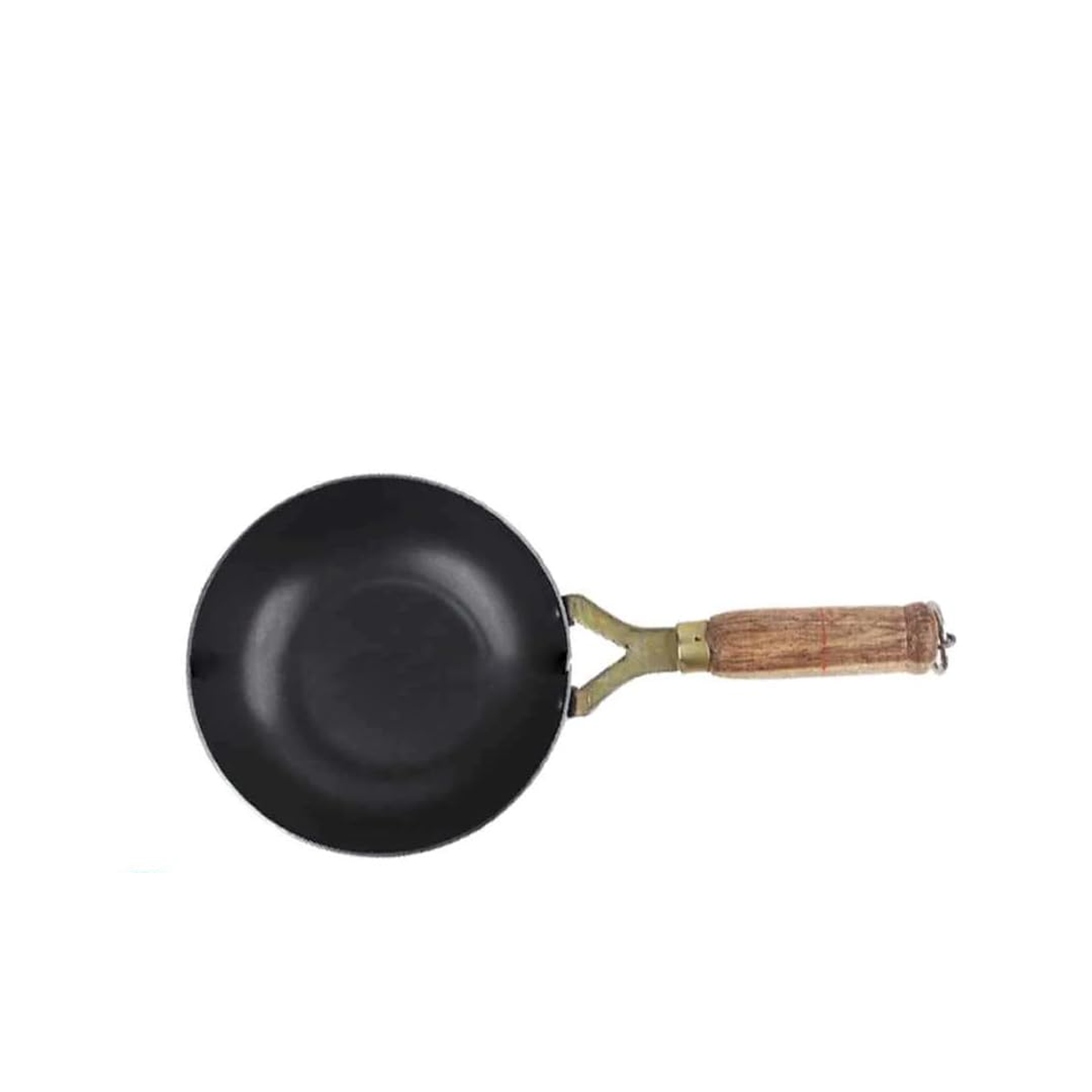 Iron Tadka Pan with Wooden Handle - 5 Inch | Durable, Traditional Cookware for Perfect Seasoning