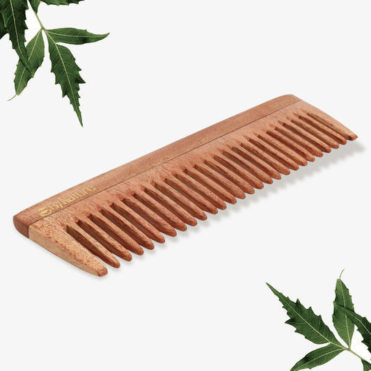Neem Wood Comb Large - Anti-Bacterial, Anti-Dandruff and Non-Sticky