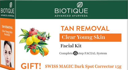 Biotique Tan Removal Clear Young Skin Facial Kit - 75gm