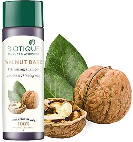 Biotique Walnut Volume and Bounce Shampoo and Conditioner | For Fine and Thinning Hair| Volumizing Shampoo for Thin Hair |100% Botanical Extracts | Unisex -120ml