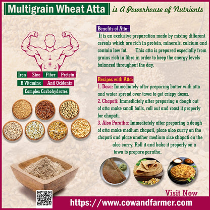 Multi Grain Wheat Atta - 1kg