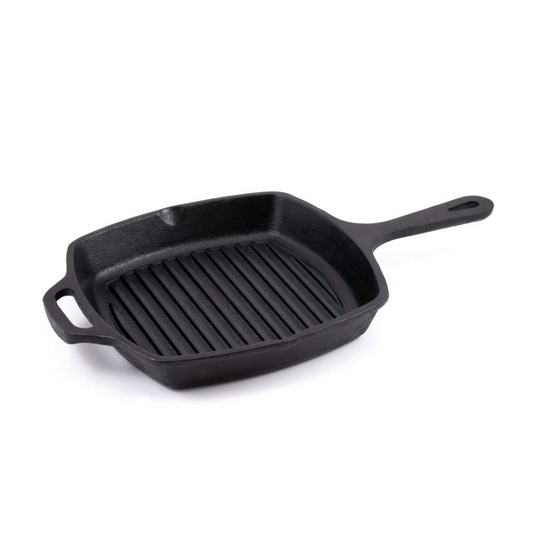 Cast Iron Grill Pan 10-Inch  | Pre-Seasoned Skillet with Ridges for Perfect Grilling – Indoor & Outdoor Use