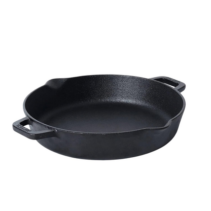 Cast Iron Skillet with Looped Handle 10-Inch  | Pre-Seasoned, Heavy-Duty Pan for Searing, Frying & Baking