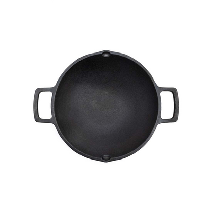 Shallow Cast Iron Kadai 11-Inch  | Pre-Seasoned Cookware for Sautéing & Frying – Versatile & Durable