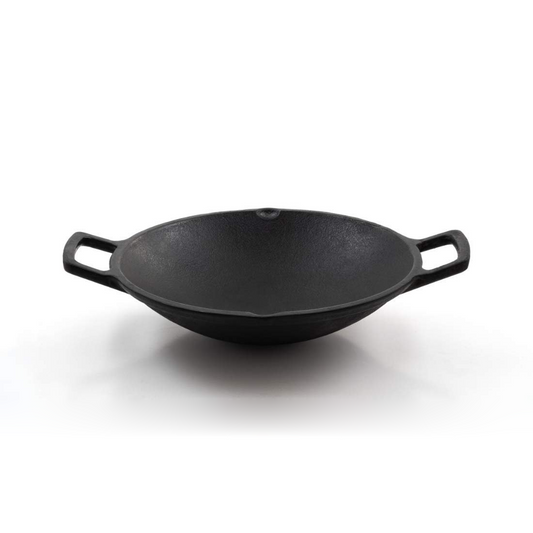 Shallow Cast Iron Kadai 11-Inch  | Pre-Seasoned Cookware for Sautéing & Frying – Versatile & Durable